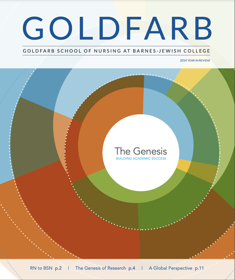 Cover image of GOLDFARB 2014 Year in Review Magazine