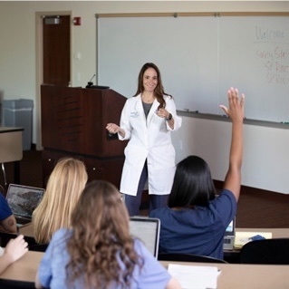 teacher teaching a class